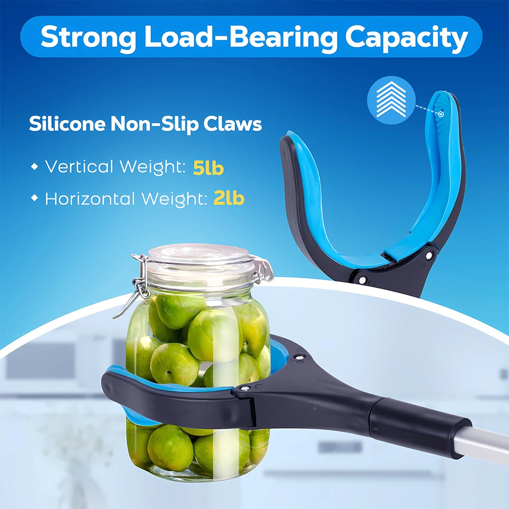32 Inch Extra Long Foldable Grabber Reacher Pickers Garbage Pick Up Mobility Aid Reaching Assist Hand Tools for Elderly 3