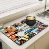 Grand Theft Auto GTA Game Non-slip Fast Water Absorption Anti-scalding Imitation Tile Printing Coffee Machine Draining Pad 2