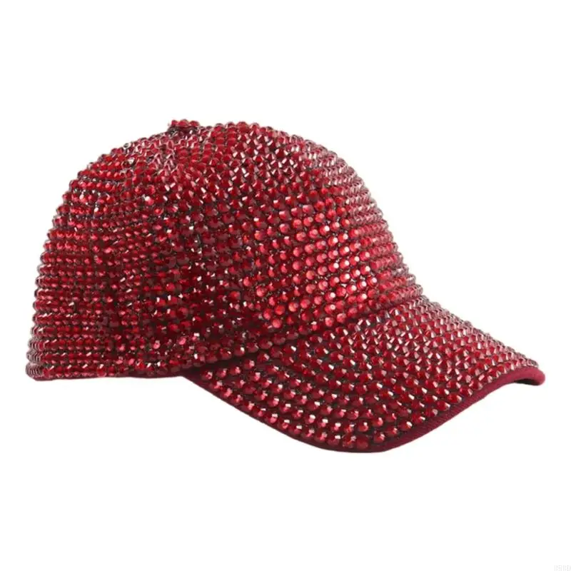 Unique Baseball Hat Sequined Headwear Adjustable Ponytail Hat for Casual and Sports for Men Women Teenagers