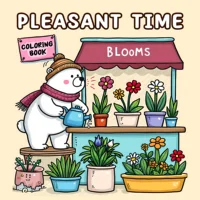 PLEASANT TIME Bold-easy Patterns Coloring Book for Adults Cute Drawing Book Perfect Gift for Party and Birthday 1
