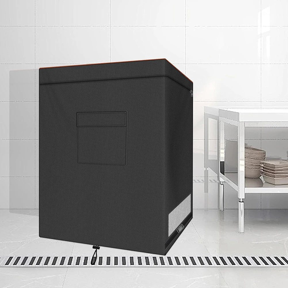 Protective Chest Freezer Cover Made from 210D Oxford Cloth Features Airflow Mesh and Adjustable Fit for Stability