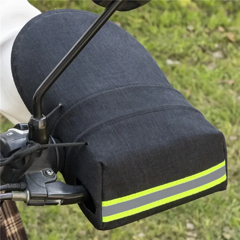Motorcycle Handlebar Muffs Summer Airy 3D PU Waterproof Sun Protection Gloves With Reflective Strip Design Motorcycle Gloves 2