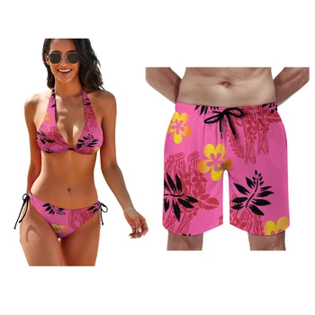 Couple Hawaiian Swimsuit Set 1