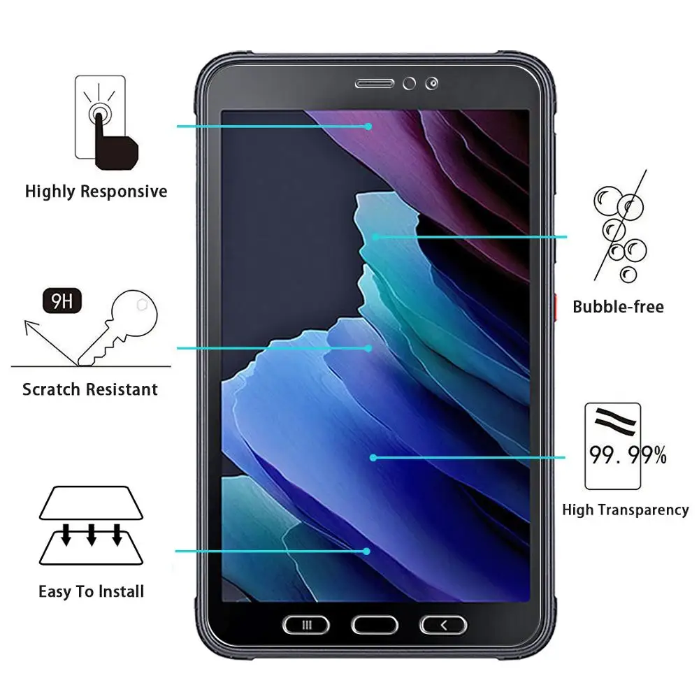 Vidro Temperado Protetor de Tela para Samsung Galaxy Tab Active 8.0 Polegadas Sm-t570 Sm-t575 - Imagem 6