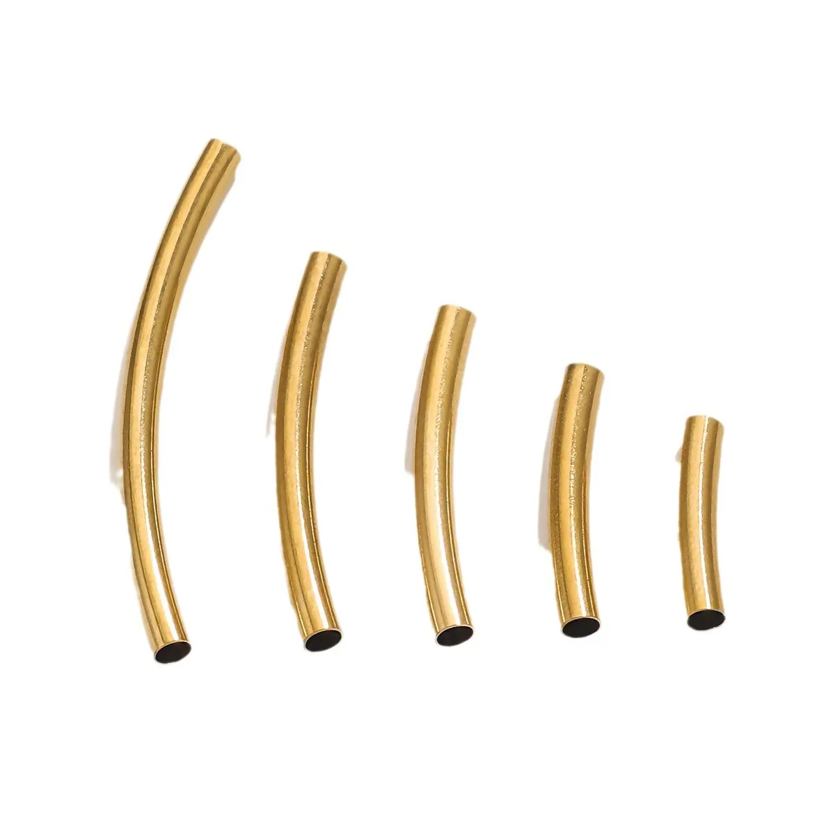 Curve Tube Spacer Beads Connectors for DIY Jewelry Making Bracelet Necklace Accessories 5