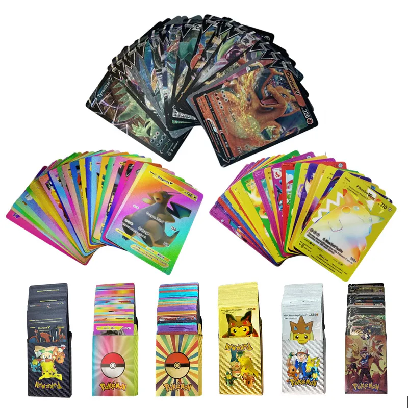 9-27-55 Pcs Carte Pokemon Vmax Gx Energy Cards Charizard Pikachu Rare Series Combat Coach Card Regalo Giocattolo Per Bambini