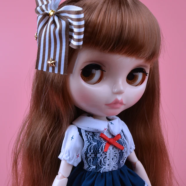 Blyth Doll 1/6 BJD Dolls Joint Body White Shiny Face Nude Doll With Extra Hands Anime Collection Toy for Girls Gift 5