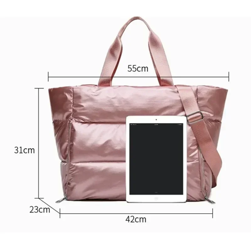 Women Gym Bags Waterproof Sports Swimming Yoga Mat Pink Weekend Travel Duffle Bags for Women Sport Fitness Shoulder Handbag 5