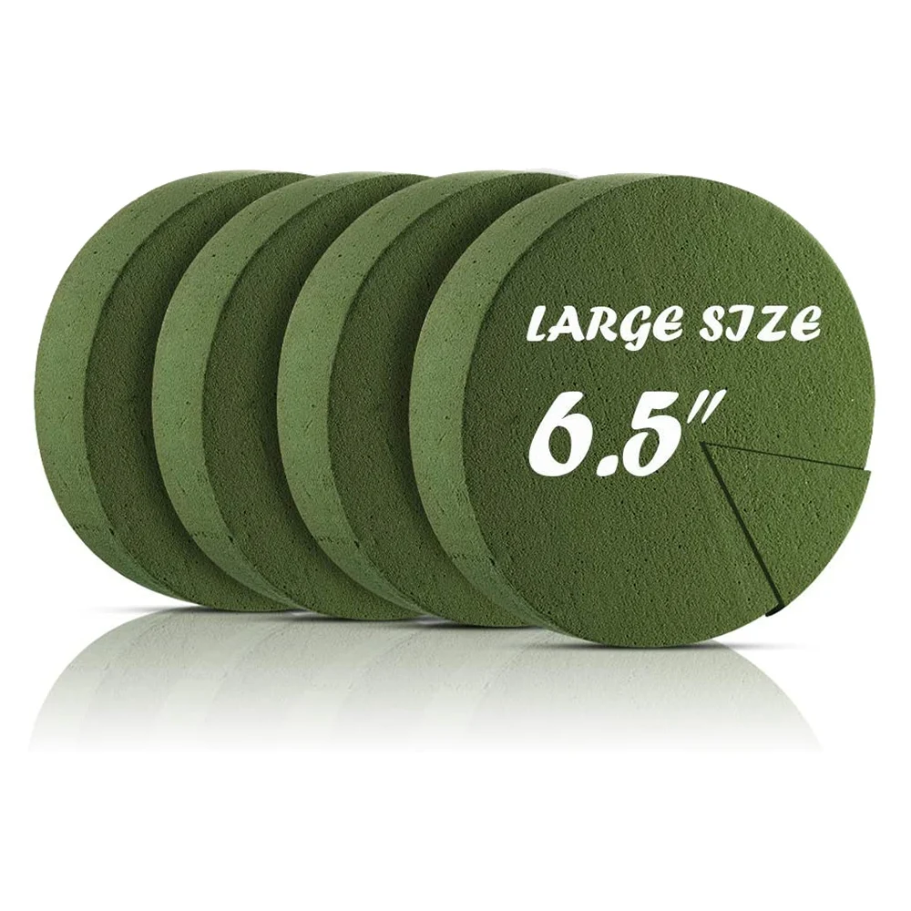 

4Pcs Flower Foam Blocks,6.5Inch Round Dry Floral Foam for Artificial Flowers,for Wedding Aisle Flowers,Party Decoration