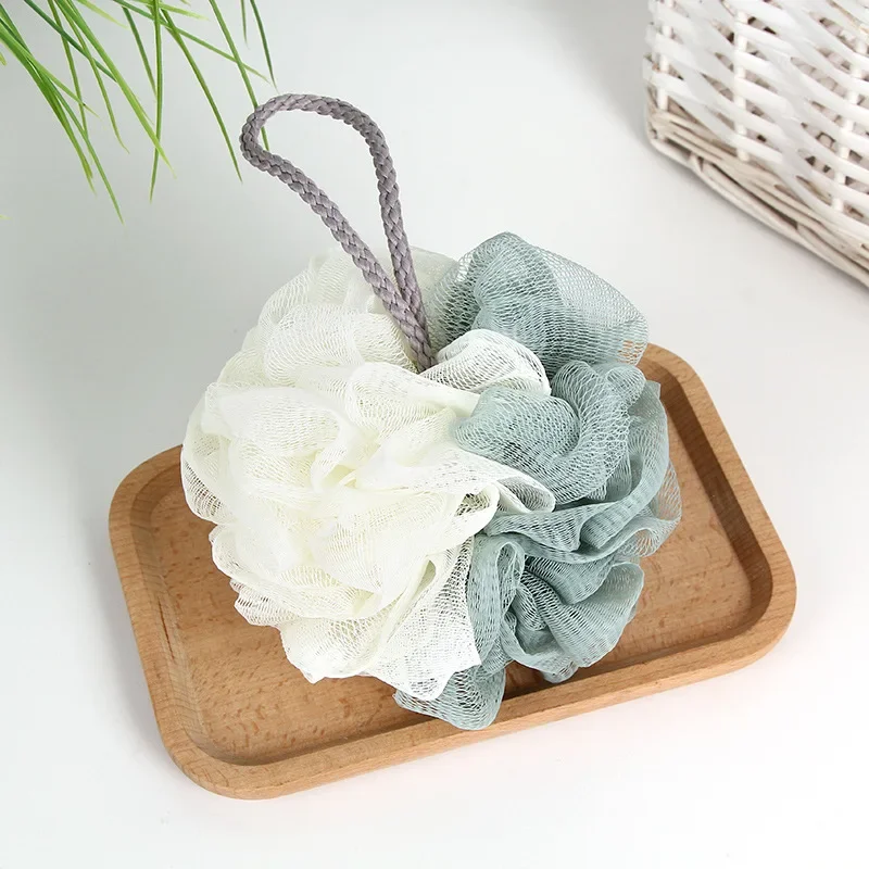 Large Size Bath Balls Rich Bubbles Body Flower Bath Sponge Shower Brush Body Wash Scrubber Mesh Soft Brush Bathroom Washing Tool