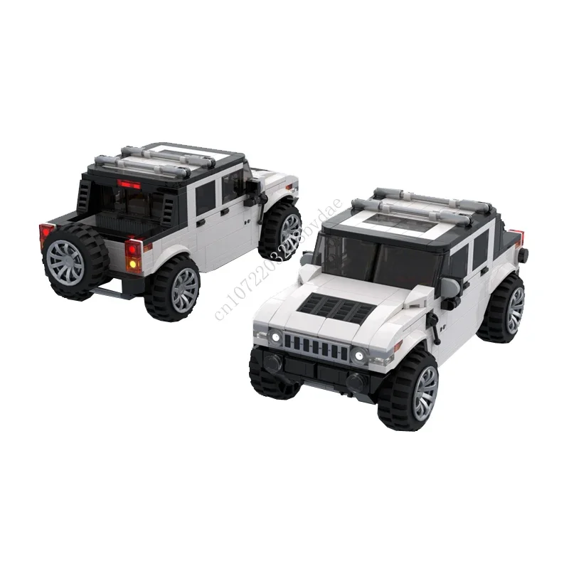 

389PCS MOC Speed Champions Hummer H2 SUT Sports Utility Truck Model Building Blocks Technology Bricks DIY Assembly Kids Toy Gift
