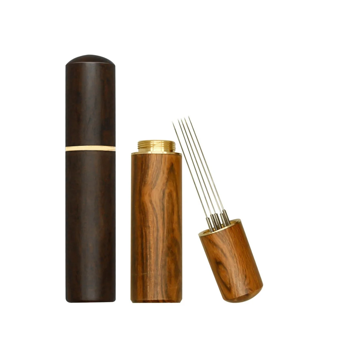 

2Pc Espresso Distribution Tool,Espresso Stirrer Tool with Natural Wood Handle and Base,5Needles Espresso Coffee Stirrers