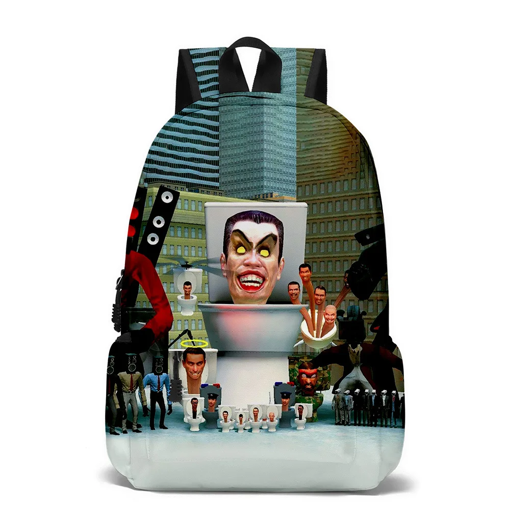

3D Game New Product Skibidi Toilet Toilet Person Backpack Primary and Middle School Students School Bag Children's Cartoon