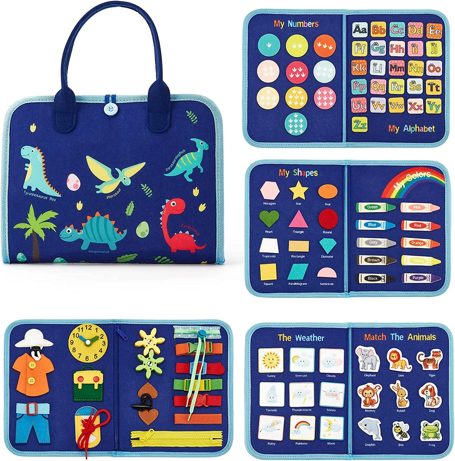 Montessori Busy Board For Toddlers Alphabet And Number Learning_voghion.com