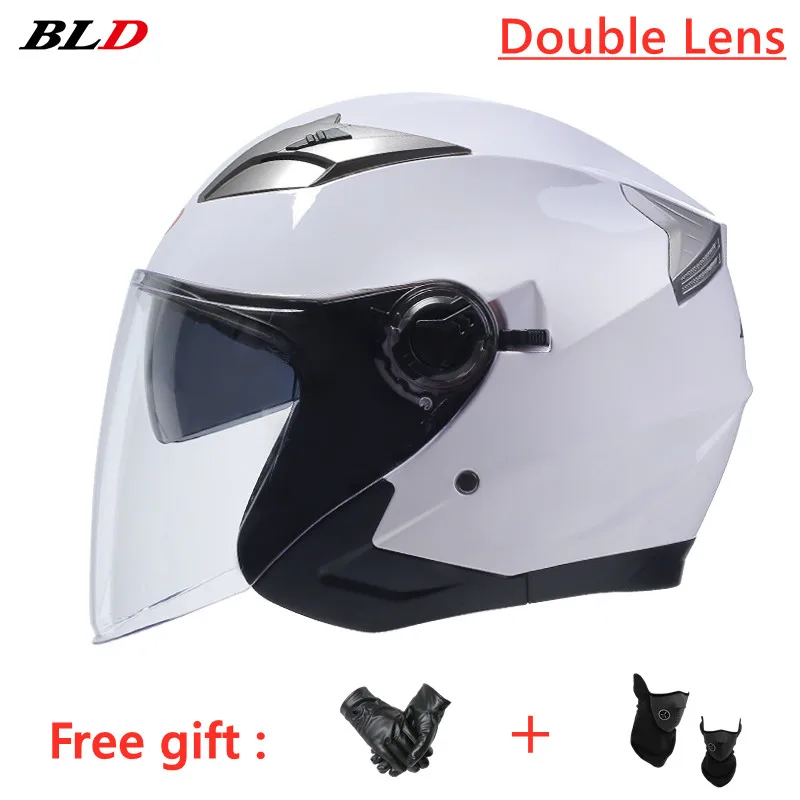 

BLD Professional Classic Modular 3/4 Open Face Dual Lens Motorcycle Helmet Safety Down Hill Motocross Racing Casco Moto
