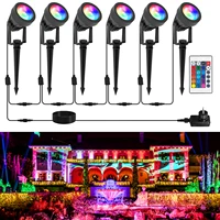 Outdoor Light Garden Landscape Decoration RGB EU/US Plug Spotlight Waterproof Pathway Yard Spike Lawn Lamp 110V 220V Lighting 1