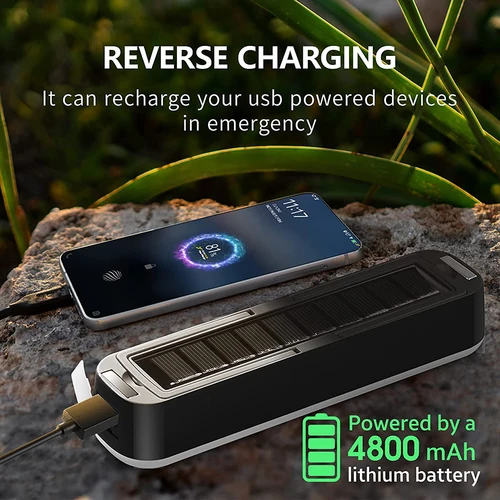 캠핑용 태양열 야외 랜턴, 텐트 랜턴, 충전식 방수 낚시 램프, USB LED 휴대용 태양광 램프 4