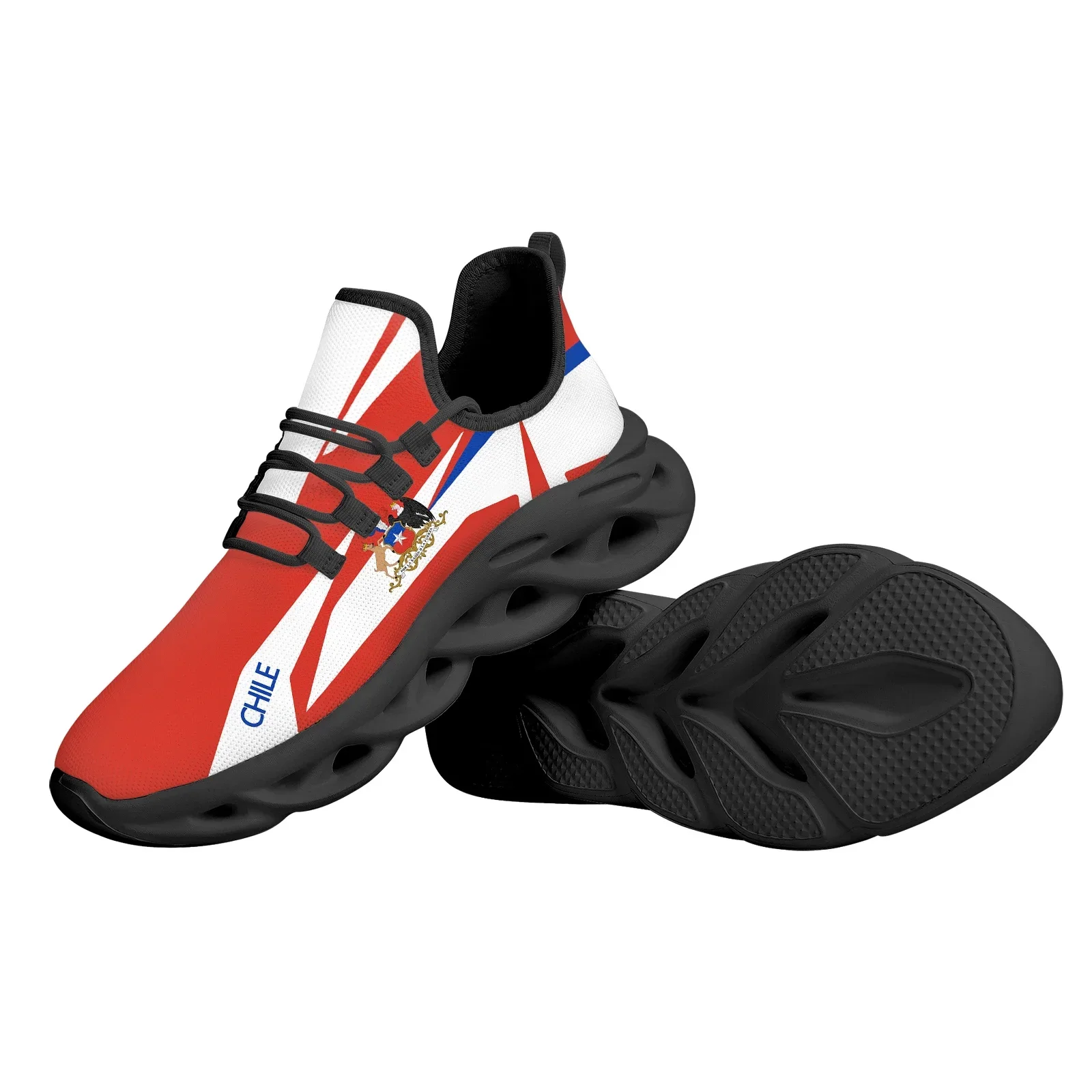 Chile Flag Brand Design Mesh Sneakers Andean Eagle Print Platform Vulcanized Shoes Comfortable Lightweight Running Shoes Zapatos