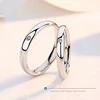 2Pieces Women Simple Joint Wedding Band Rings For Women Girls Personalised Engagement Ring Valentine's Day Gift US 8.5/7 1
