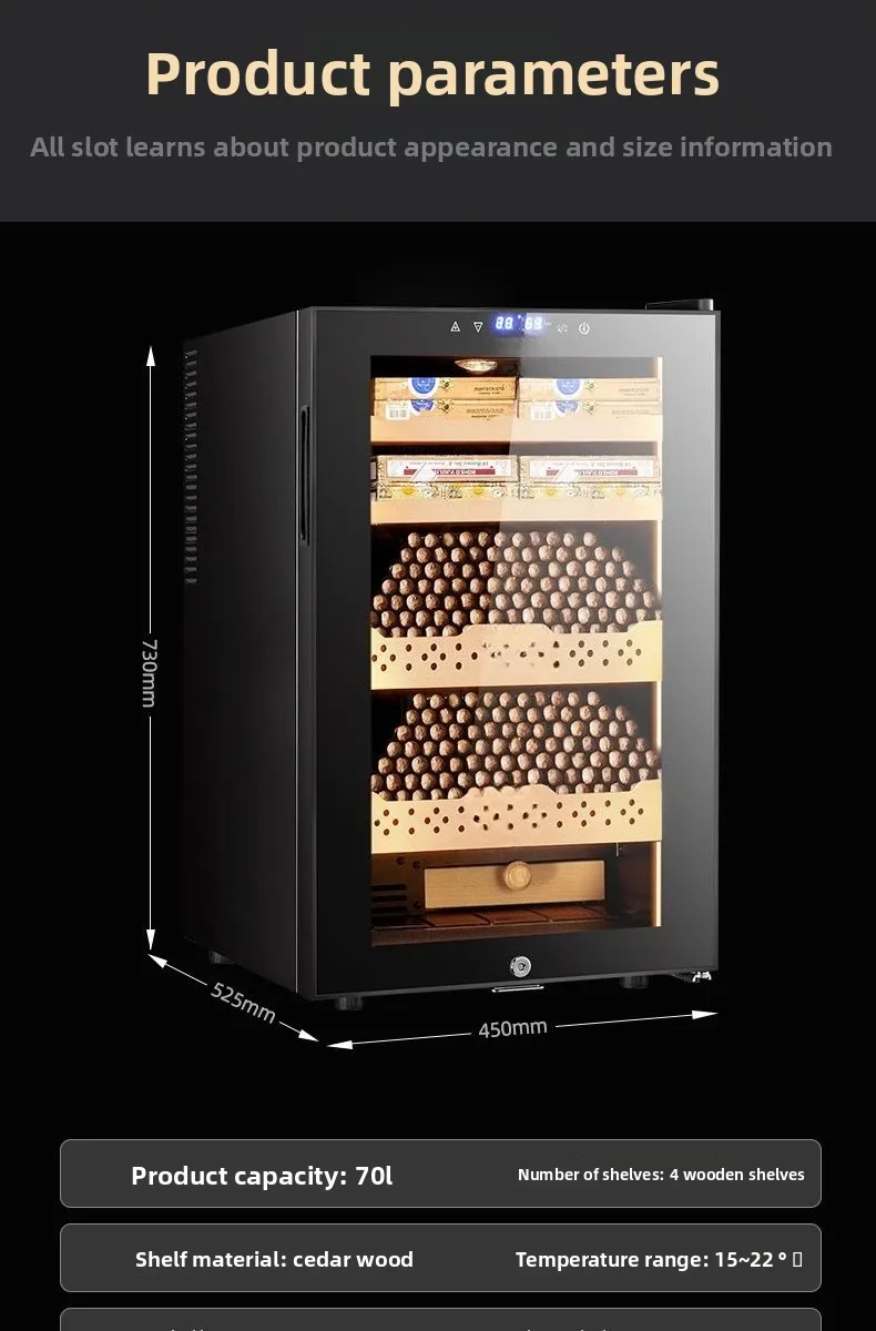 Sf90119ba935044fdae67c180cd6b3bd3U elektronischer Humidor mit Temperaturkontrolle