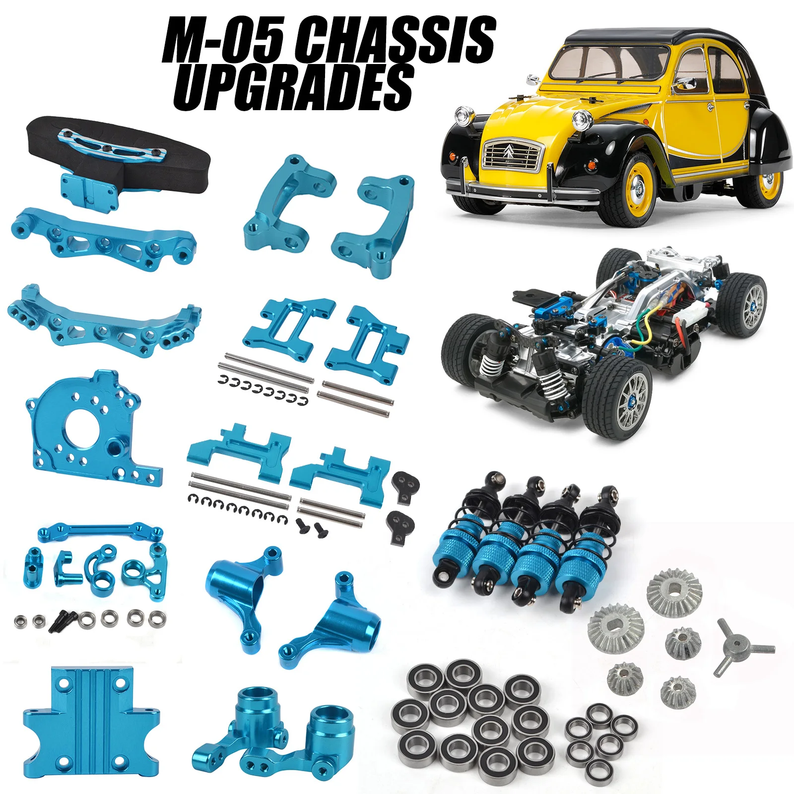 Tamiya 58443 M05 Pro Chassis Kit / Tamiya USA RCアクセサリー For Tamiya M05 M-05  Pro タミヤ M05 for Pro ラジコンカー グレードアップ パーツ アクセサリ メタル サーボ マウント サーボステー 54408