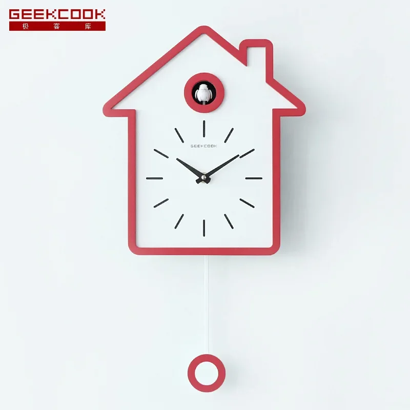 

Modern Wall Clocks Silent Cuckoo Pendulum Wall Clocks Home Decor Watches Luxury Birds Mechanism Living Room Decoration