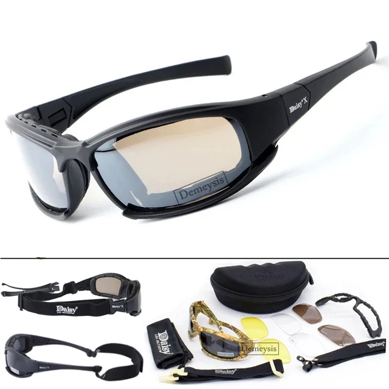 Polarized Tactical Glasses Outdoor Soport Sunglasses for Men Shooting Goggles Hiking Eyewear UV400