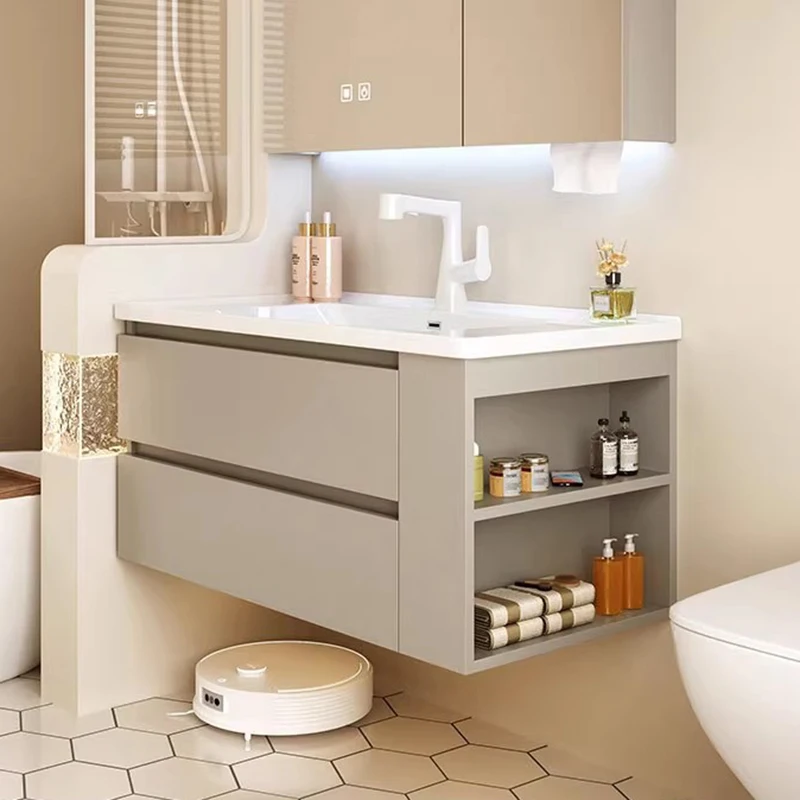 Washbasin Vanity Bathroom Vanities Vintage Toilet Partition Drawer Bathroom Vanities Light Storage Armadi Aperti Furniture