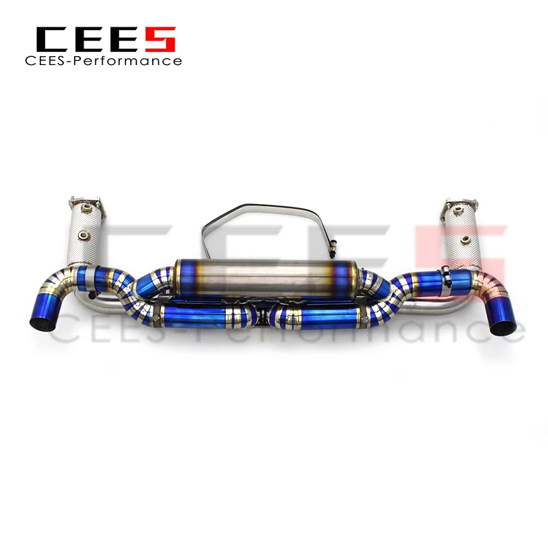 

CEES Catback Exhaust For Porsche 911 991 991.2 Turbo S 3.8T 2017-2019 Titanium Downpipe Exhaust Pipe Muffler Exhaust System