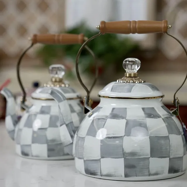 Harlequin Check Tea Kettle 24