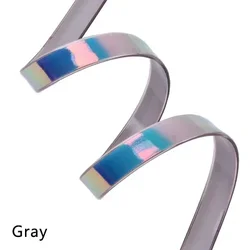 Multicolor Shiny Braided Leather Ribbon for Jewelry, Decoration, and Bag Straps (Gray)