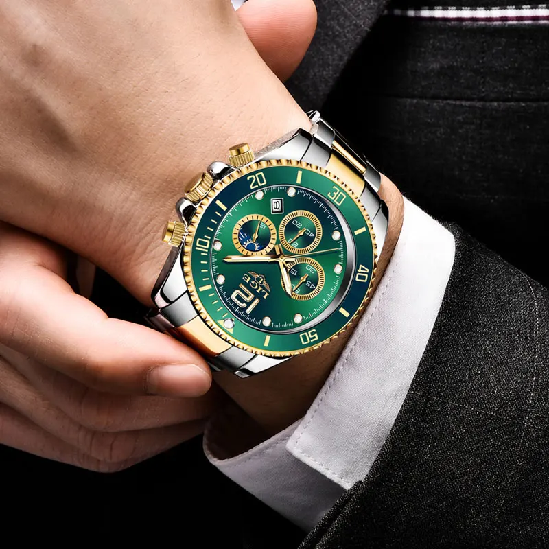 Mens Watches LIGE Top Brand Luxury Watch for Men Waterproof Sports Stainless Chronograph Quartz Wristwatch Relogio Masculino+Box - 6
