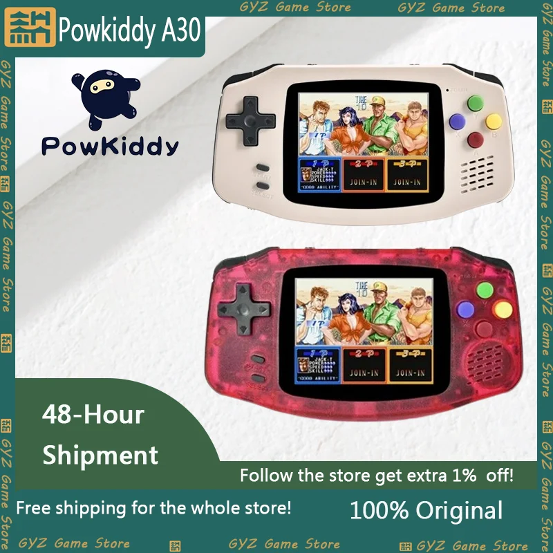 

Powkiddy A30 Game gba ips Mini gb Pocket Arcade Operator Sfc Pocket Handheld Game Console Ps Retro Emulator gb 3000 Game 2.8 inc