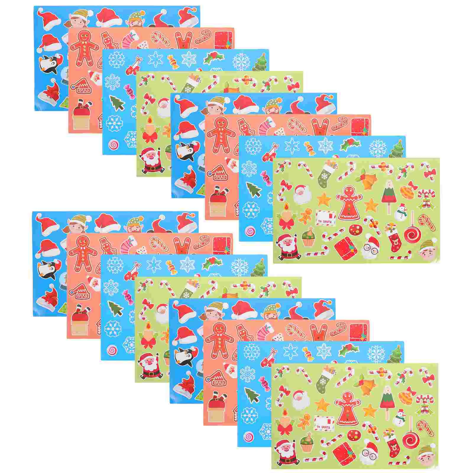

16 Sheets Christmas Stickers Sealing Present Labels Multifunction Paper Party Gift Elder Gifts