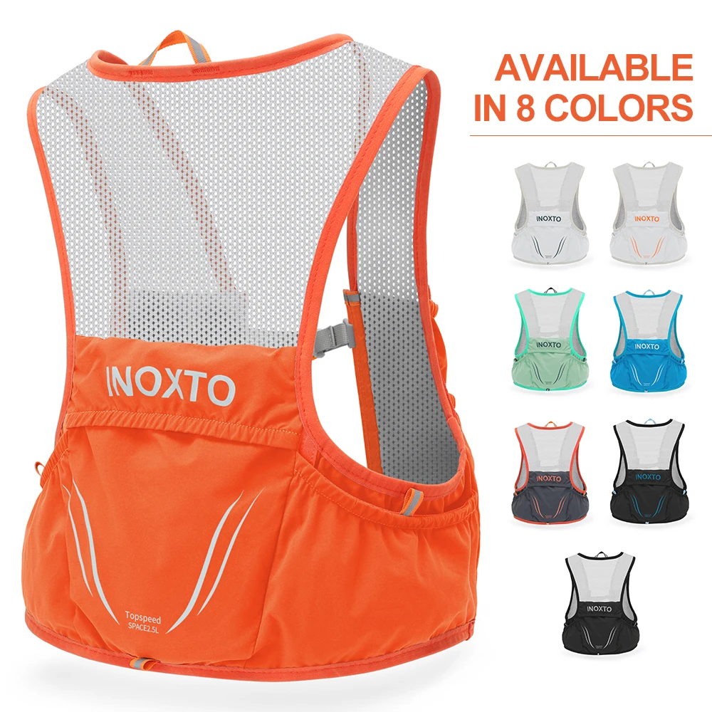 

INOXTO 2022 New Lightweight Running Backpack XL Moisturizing Vest Suitable for Bicycle Marathon Hiking Ultra-light Portable 2.5L