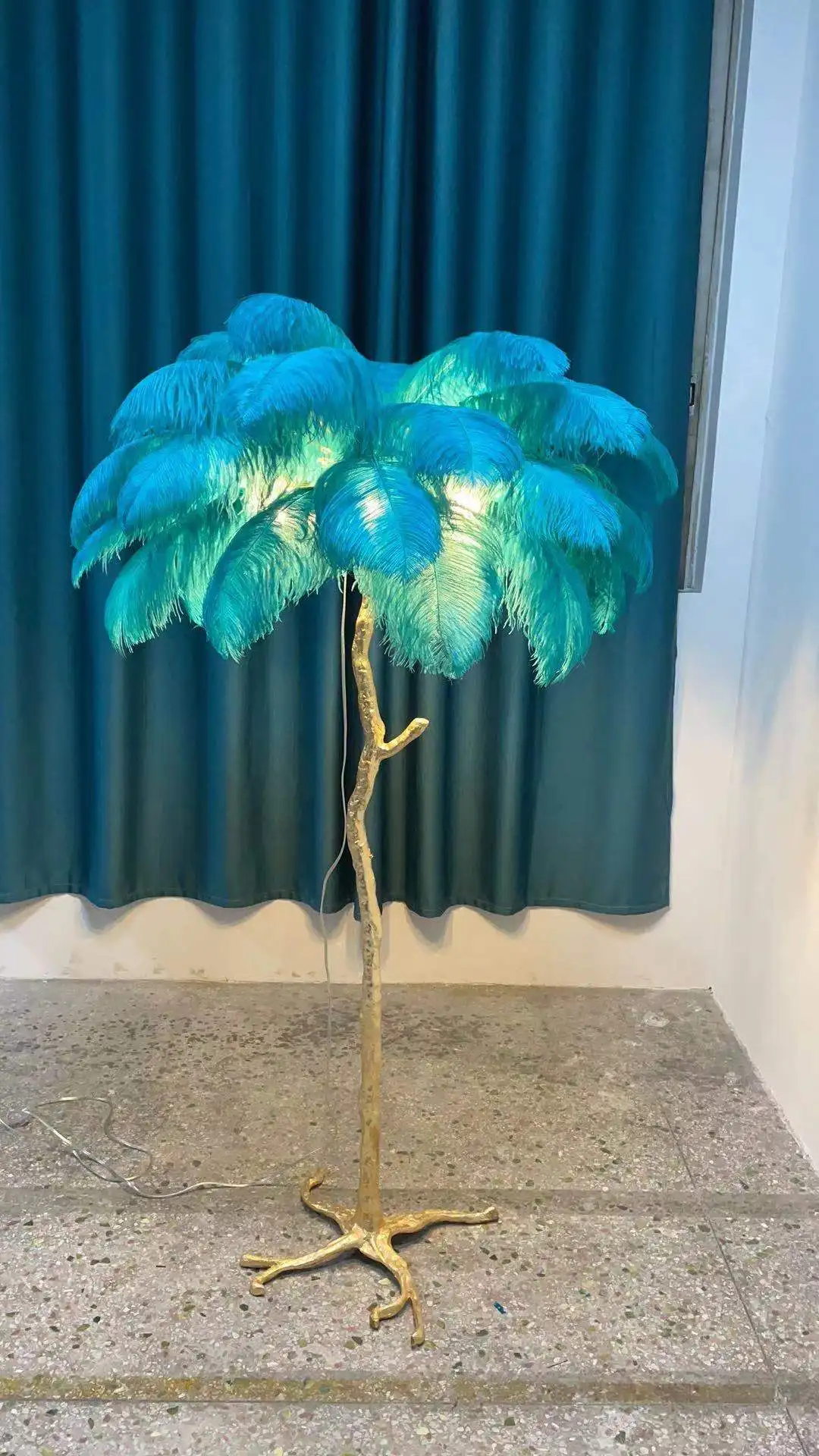 Ostrich Feather Floor Lamp