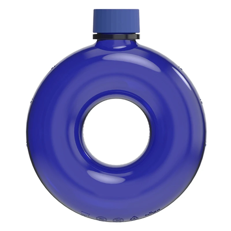 350/800/1500ml Creative Circular Water Bottle Portable Round Ring