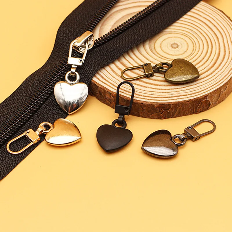 Daisy Removable Zipper Head Reusable Environmental Metal Instant Zipper Pull Tab Sewing Craft Tool Wear-Resistant Pendant