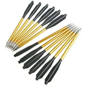 12 pezzi in scatola arco 160mm 9g bulloni per arco incrociato punte in acciaio da 6,5 "per rack triangolare da 50-80 libbre per accessori per la pratica della caccia