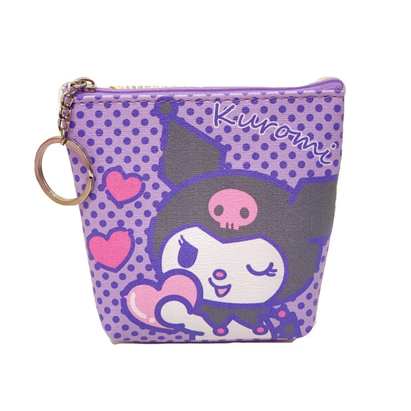 Plush Coin Purse Wallet Keychains Sanrio Wallet Hello Kitty My Melody Coin Purse Anime Cinnamoroll Pompom Purin Cute Children