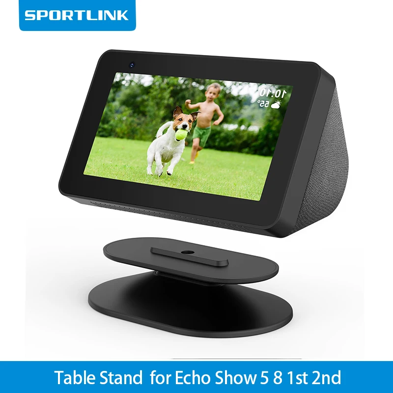 PlusAcc Supporto Magnetico Per Echo Show 8 3° Gen. - Regolabile, Girevole 360°, Base Antiscivolo