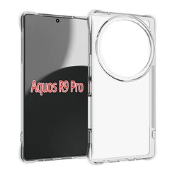 Shockproof Clear Air Cushion Silicone TPU Phone Case - Enhanced Protection and Style for Sharp Aquos R9 pro (Clear Airbag Case)