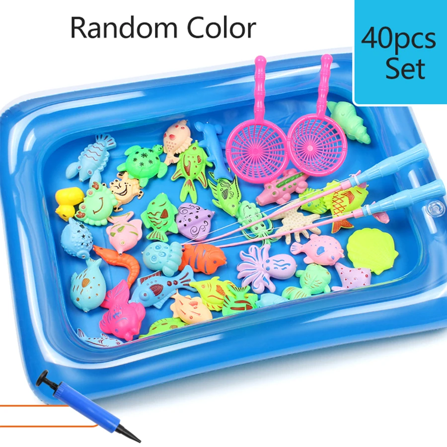 Magnetic Fishing Set-14/16/40pcs set Inflatable Pool, Party Model, Play Games & More - Perfect Summer Outdoor Toy, Random Color 6
