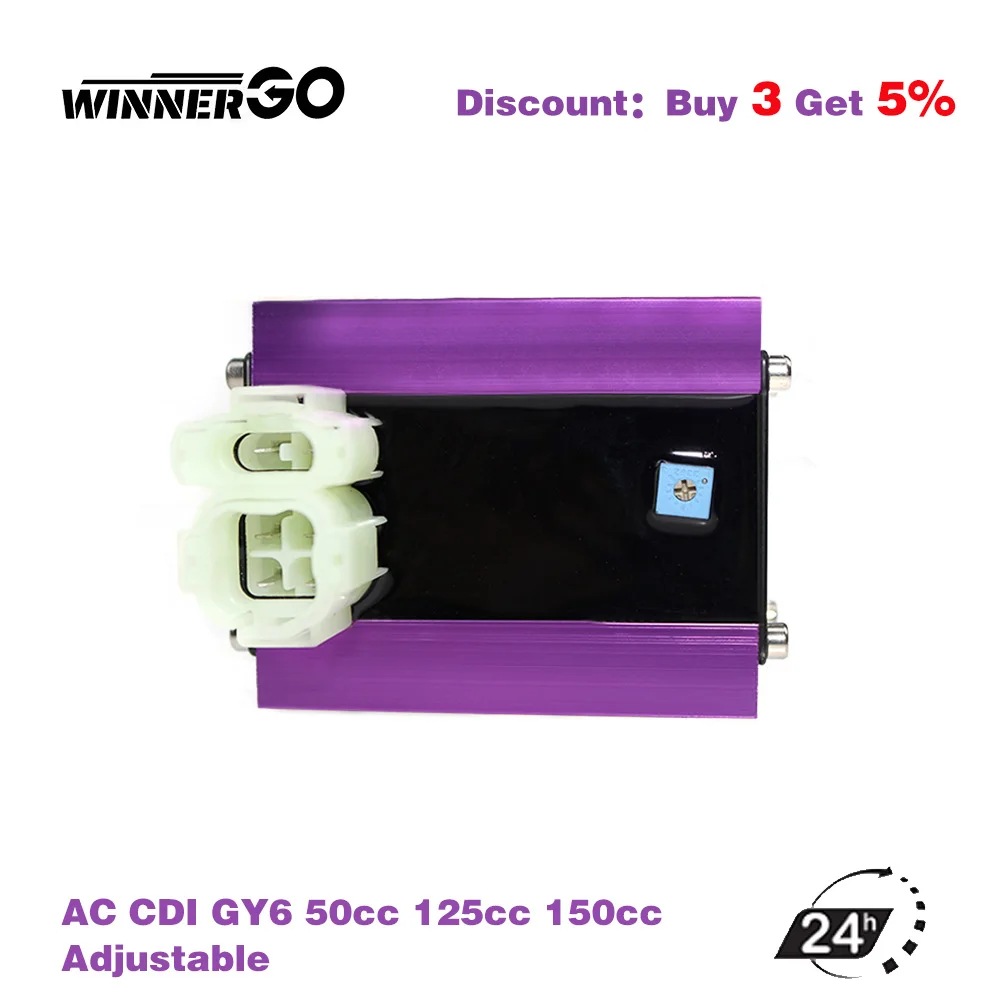 

WINNERGO Purple Adjustable Racing AC CDI Ignition Box Fit for GY6 50cc 125cc 150cc Moped Scooter ATV Quad Car Accessories