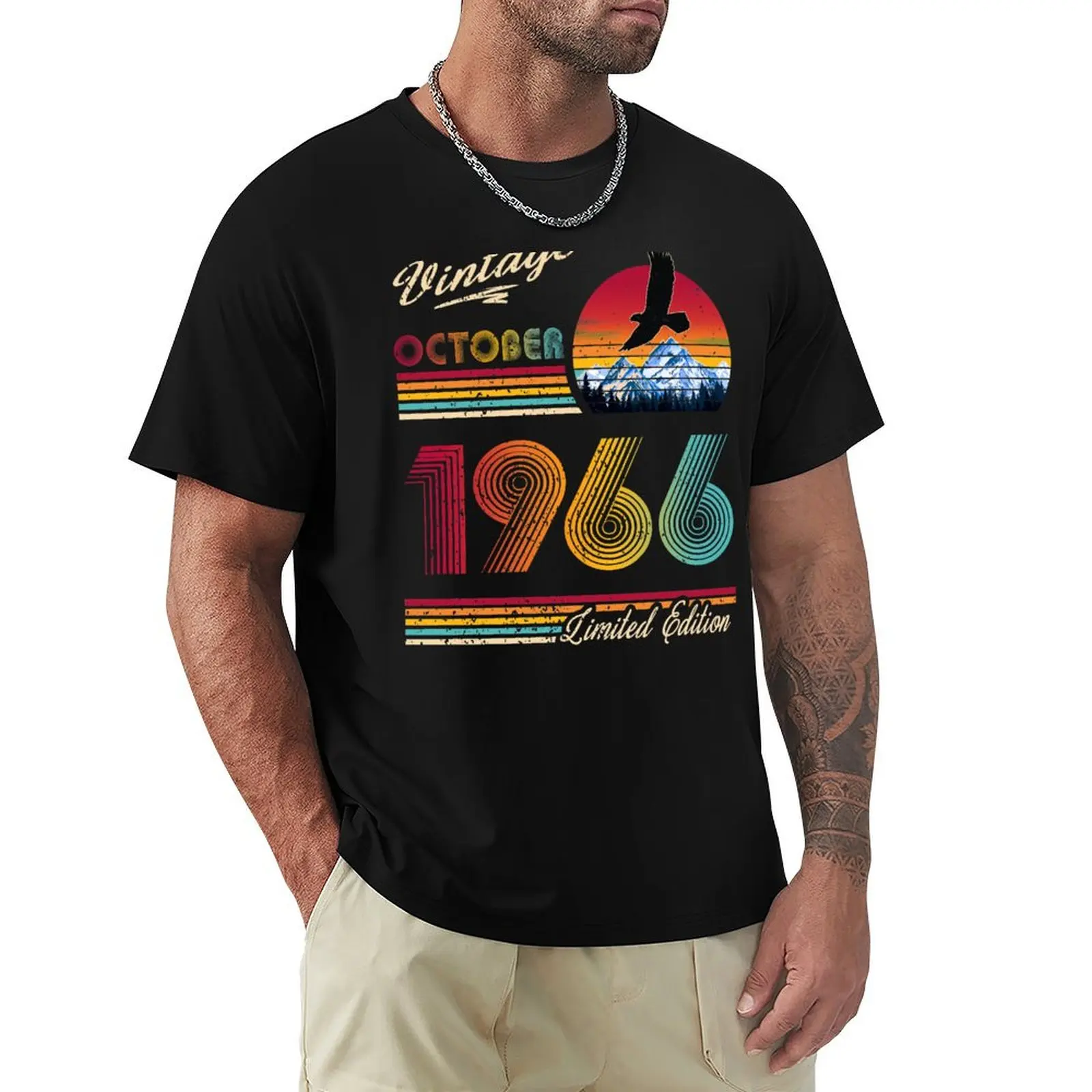 October 1966 Birthday T-Shirt customizeds sublime oversized designer t shirt men