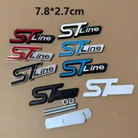 1X 3D métal ST LINE STLINE calandre autocollant voiture tête gril emblème arrière Badge pour FIESTA FOCUS MONDEO Auto voiture style 1