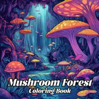 Mushroom Forest Coloring Book For Birthday Party Relieve Stress Kill Time Graffiti Painting Drawing Art Adult Picture Book 1