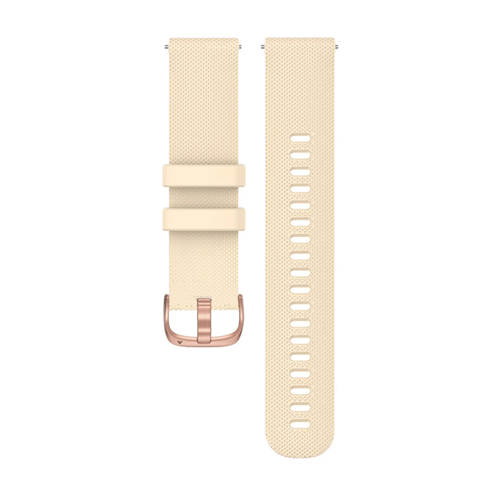 Elegant 18mm Silicone Watch Band with Rose Gold Buckle