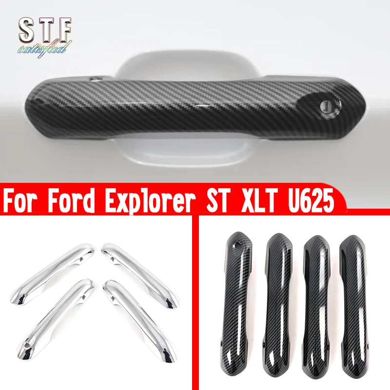 

ABS Door Handle Cover Trim For Ford Explorer ST XLT U625 2020 2021 2022 2023 Car Accessories Stickers W4