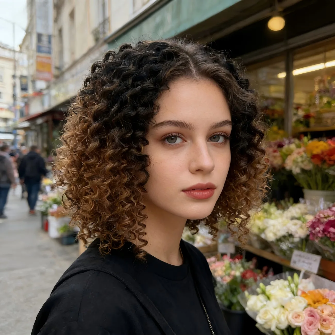 Synthetic Women's Short Curly Hair Wigs with Rod Curling Technique, Small Curls, Fake Front Lace, Synthetic Full Headpiece - 2